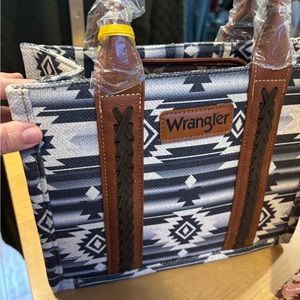 Grey Aztec Wrangler crossbody tote by Montana Wear NWT